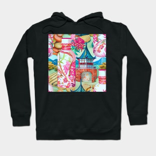 Pagodas and chinoiserie jars Hoodie